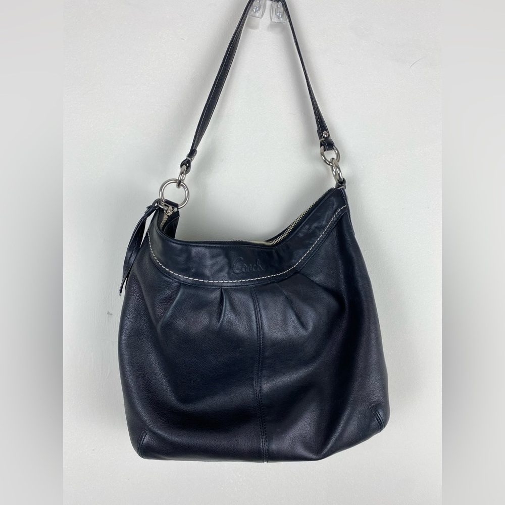 Coach Large Black Leather Shoulder Bag Crossbody F0993-F13764 Handbag Purse.